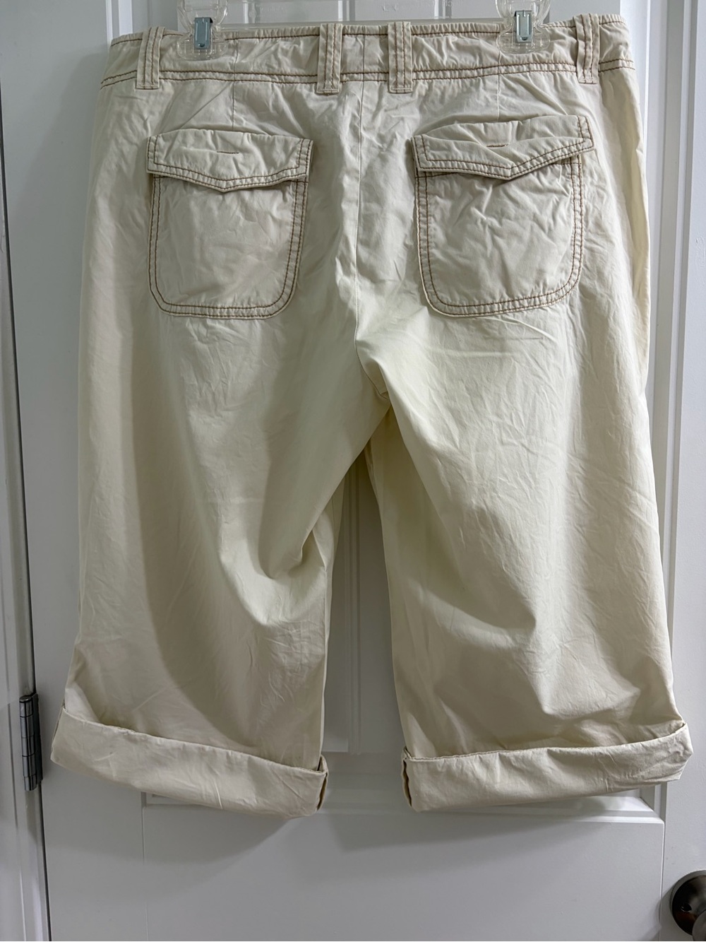 J. Crew Cream Chino City Fit Pants Cropped Vintage Y2K Size 12 - Picture 6 of 10